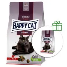 Happy Cat Sterilised Voralpen-Rind / hov&auml;dzie 1,3 kg 1+1 ZADARMO