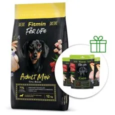 Fitmin FOR LIFE Adult Mini 12 kg + 3x Fitmin For Life Rings ZADARMO